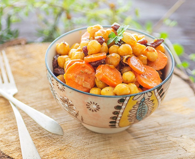 Ensalada agridulce de garbanzos