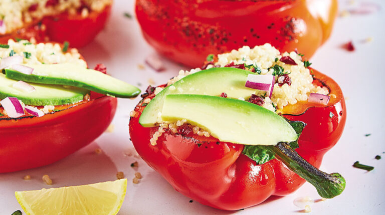 Pimientos rellenos de quinoa