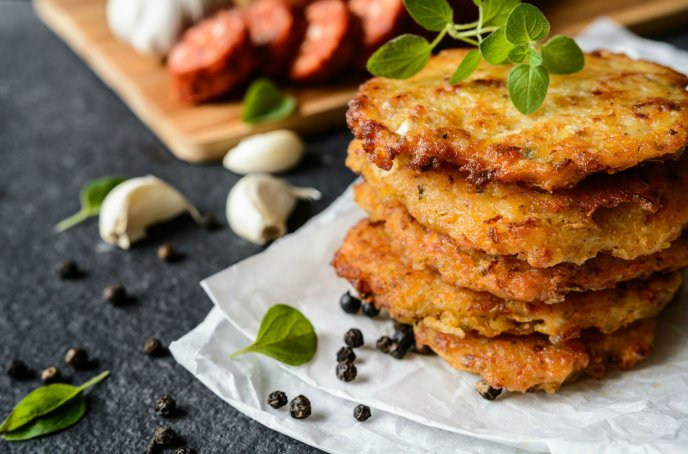 Tortitas de plátano y avena