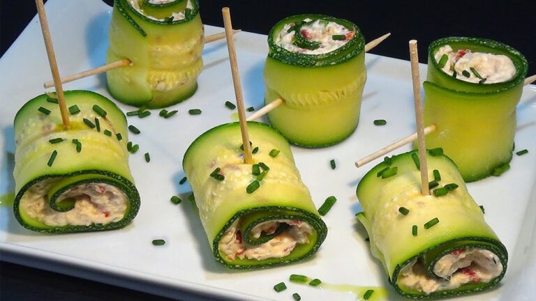 Rollitos de calabacita con atún muy fáciles y nutritivos