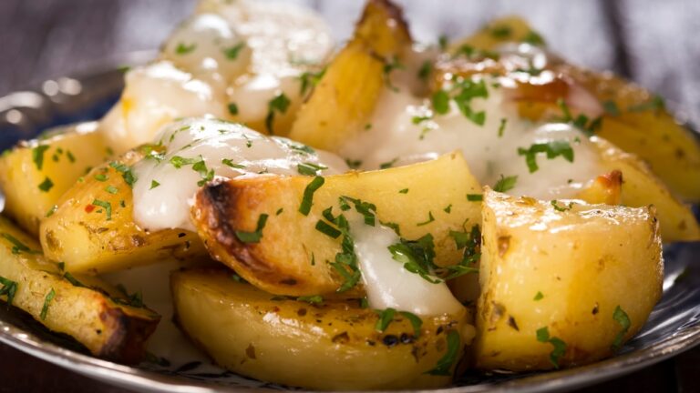 Papas con ajo para botanear un fin de semana